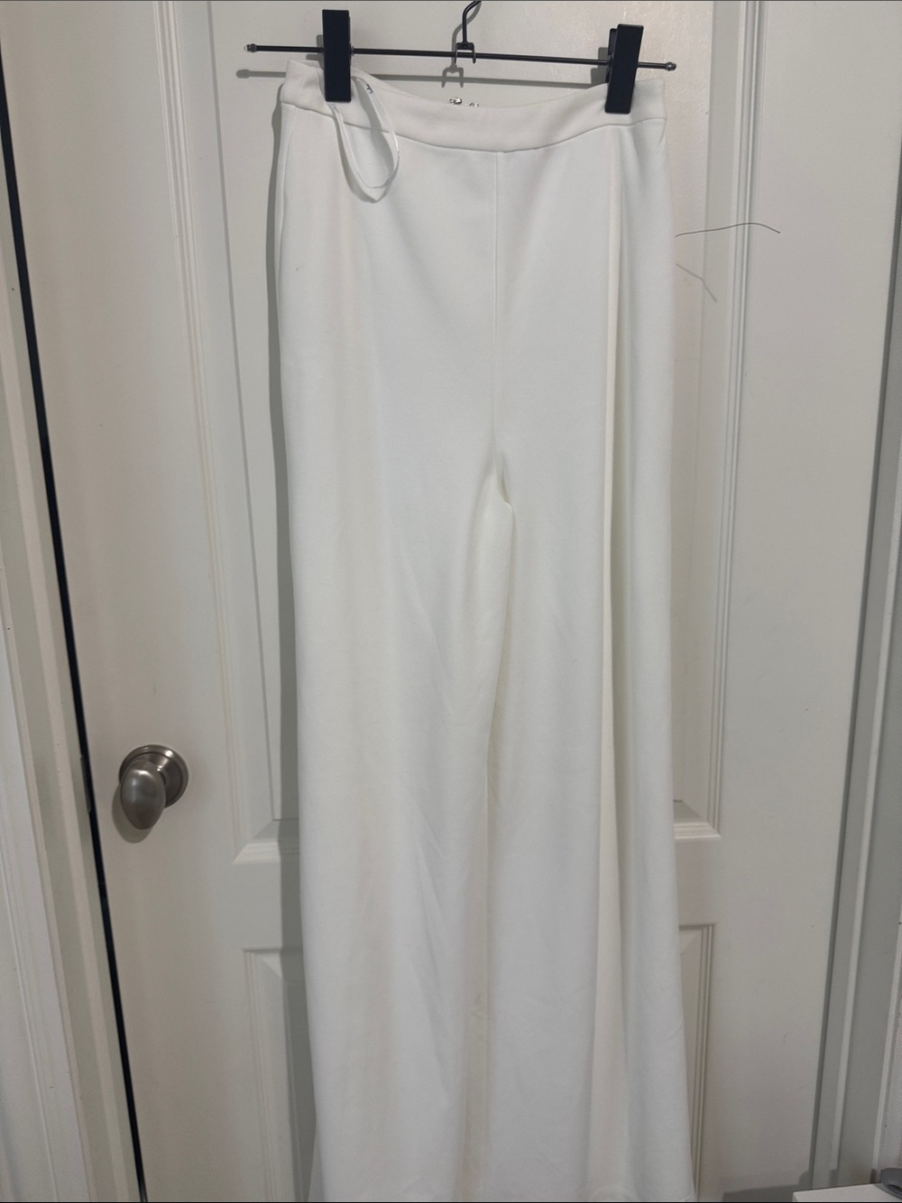 Lulu's White High-Waist Wide-Leg Trousers - Picture 4 of 5